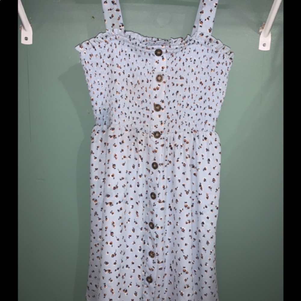 Médium blue Dress with flowers